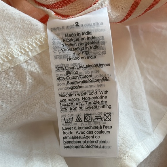 J. Crew Red Striped Button-Down Dress - Small - Picture 4 of 5